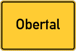 Place name sign Obertal