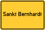 Place name sign Sankt Bernhardt