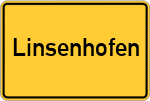 Place name sign Linsenhofen
