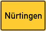 Place name sign Nürtingen