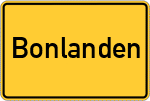 Place name sign Bonlanden
