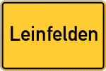 Place name sign Leinfelden