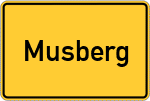 Place name sign Musberg
