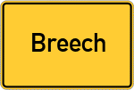 Place name sign Breech