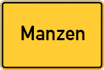 Place name sign Manzen
