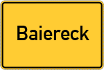 Place name sign Baiereck