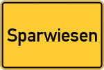 Place name sign Sparwiesen