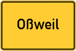 Place name sign Oßweil