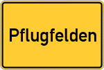 Place name sign Pflugfelden