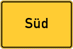 Place name sign Süd