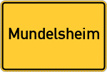 Place name sign Mundelsheim