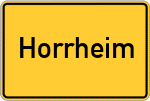Place name sign Horrheim