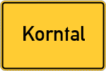 Place name sign Korntal