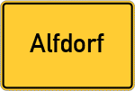 Place name sign Alfdorf