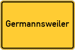 Place name sign Germannsweiler