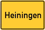 Place name sign Heiningen