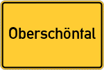 Place name sign Oberschöntal