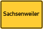 Place name sign Sachsenweiler