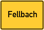 Place name sign Fellbach