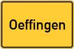 Place name sign Oeffingen