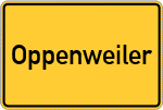 Place name sign Oppenweiler