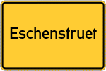 Place name sign Eschenstruet