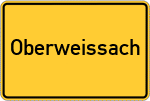Place name sign Oberweissach