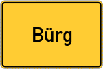 Place name sign Bürg