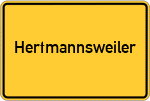 Place name sign Hertmannsweiler