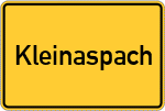 Place name sign Kleinaspach