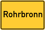 Place name sign Rohrbronn