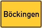 Place name sign Böckingen