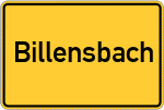 Place name sign Billensbach