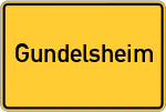 Place name sign Gundelsheim