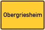Place name sign Obergriesheim