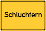 Place name sign Schluchtern