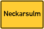 Place name sign Neckarsulm
