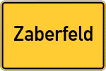 Place name sign Zaberfeld
