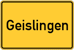 Place name sign Geislingen