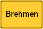 Place name sign Brehmen, Baden