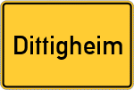 Place name sign Dittigheim