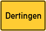 Place name sign Dertingen