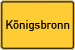 Place name sign Königsbronn