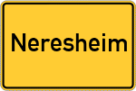 Place name sign Neresheim