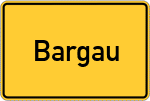 Place name sign Bargau