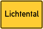 Place name sign Lichtental