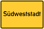 Place name sign Südweststadt
