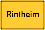Place name sign Rintheim