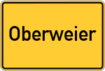 Place name sign Oberweier