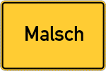Place name sign Malsch